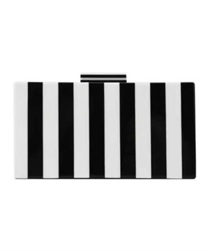 Striped Siyah Beyaz Çanta